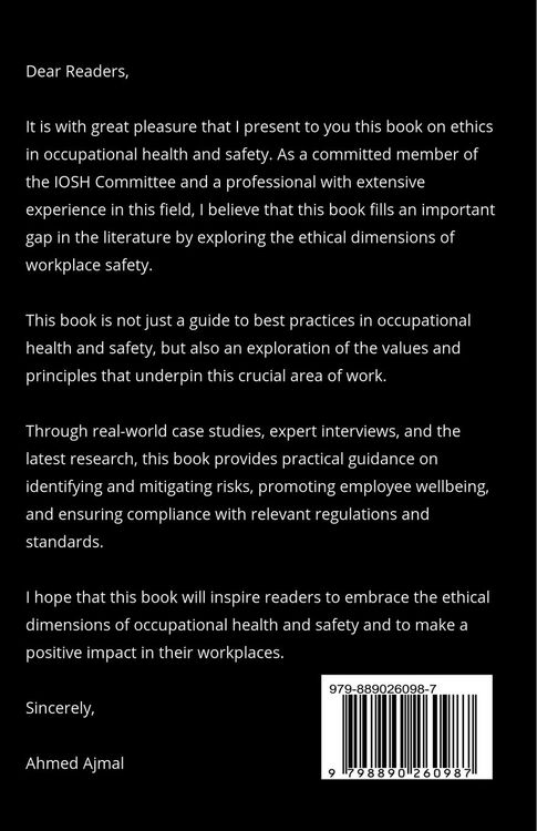 Produktbild: Ethics in occupational Health and Safety