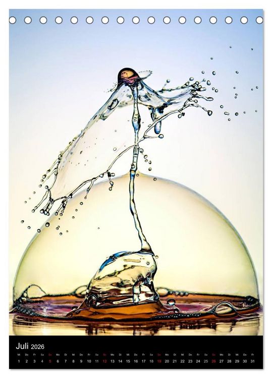 Produktbild: Experimentelle Fotografie Liquid Art (Tischkalender 2026 DIN A5 hoch), CALVENDO Monatskalender