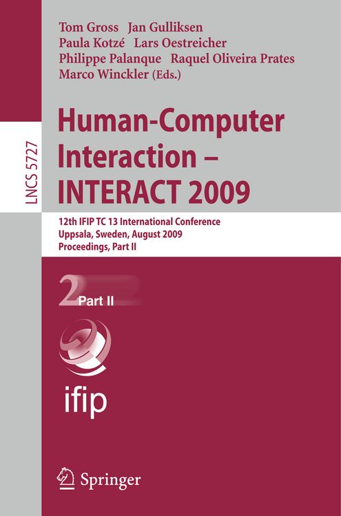 Produktbild: Human-Computer Interaction - INTERACT 2009