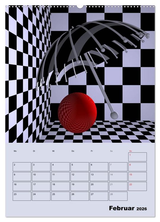 Produktbild: OpArt und mehr (hochwertiger Premium Wandkalender 2026 DIN A2 hoch), Kunstdruck in Hochglanz