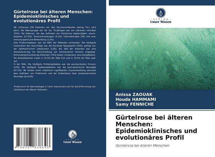 Produktbild: G&uuml;rtelrose bei &auml;lteren Menschen: Epidemioklinisches und evolution&auml;res Profil
