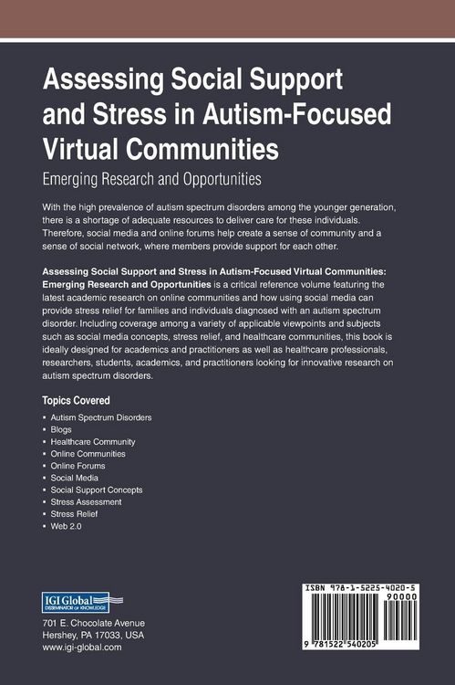 Produktbild: Assessing Social Support and Stress in Autism-Focused Virtual Communities