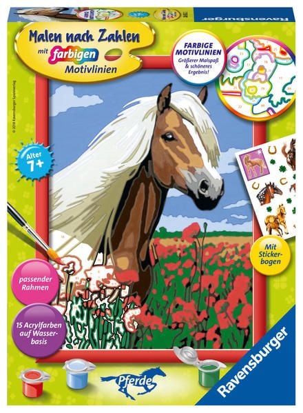 Produktbild: CreArt, Malen nach Zahlen Kinder - Haflinger