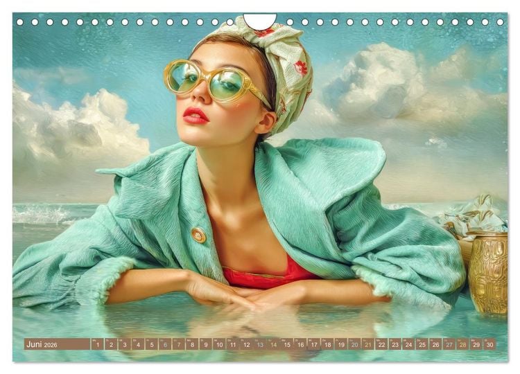 Produktbild: Dandy und Retro Vintage - Portraits mit Humor (Wandkalender 2026 DIN A4 quer), CALVENDO Monatskalender