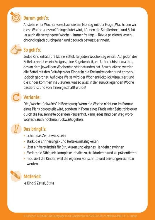 Produktbild: 30 Rituale und &Uuml;berg&auml;nge in der Grundschule. F&uuml;r Orientierung, Sicherheit und Struktur im Schulalltag