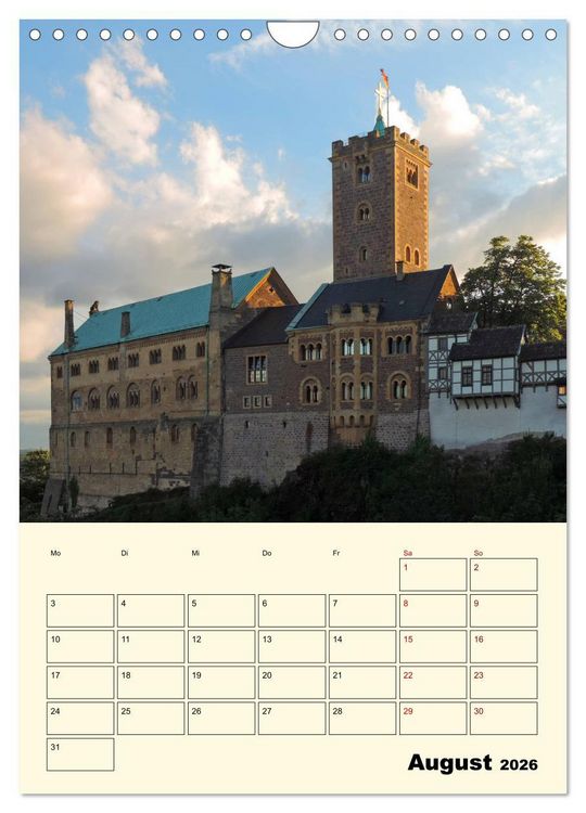 Produktbild: Die Wartburg - Weltkulturerbe in Th&uuml;ringen (Wandkalender 2026 DIN A4 hoch), CALVENDO Monatskalender