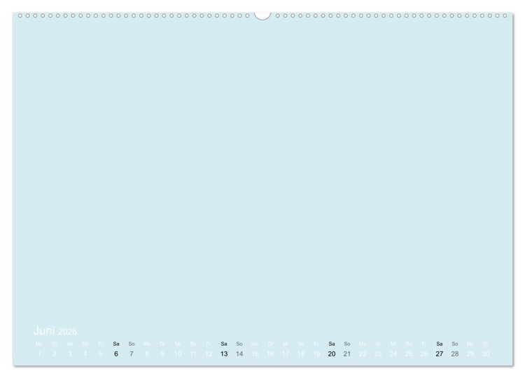 Produktbild: Bastelkalender - hell Blau (Wandkalender 2026 DIN A2 quer), CALVENDO Monatskalender
