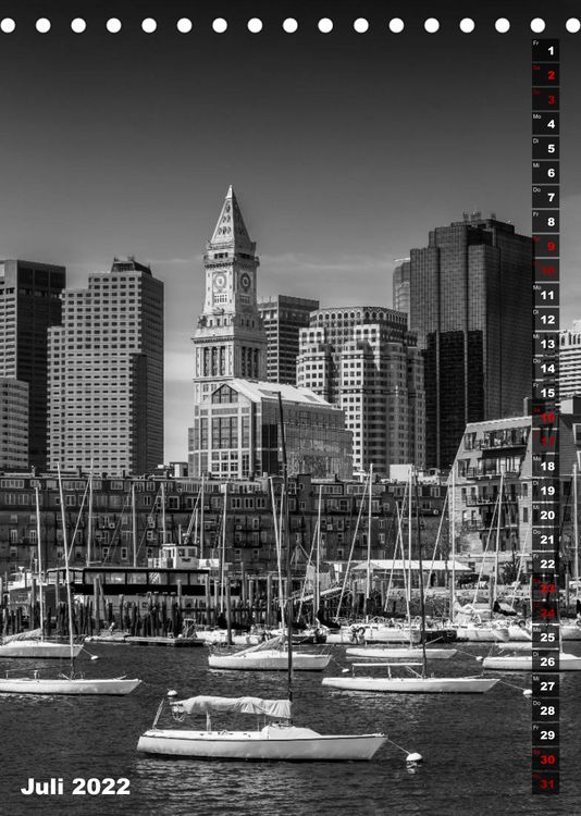 Produktbild: BOSTON Monochrome Impressionen (Tischkalender 2022 DIN A5 hoch)