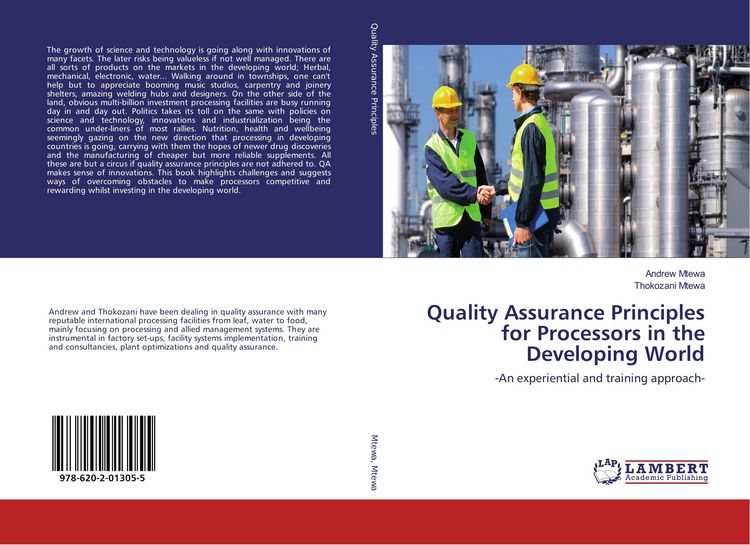 Produktbild: Quality Assurance Principles for Processors in the Developing World