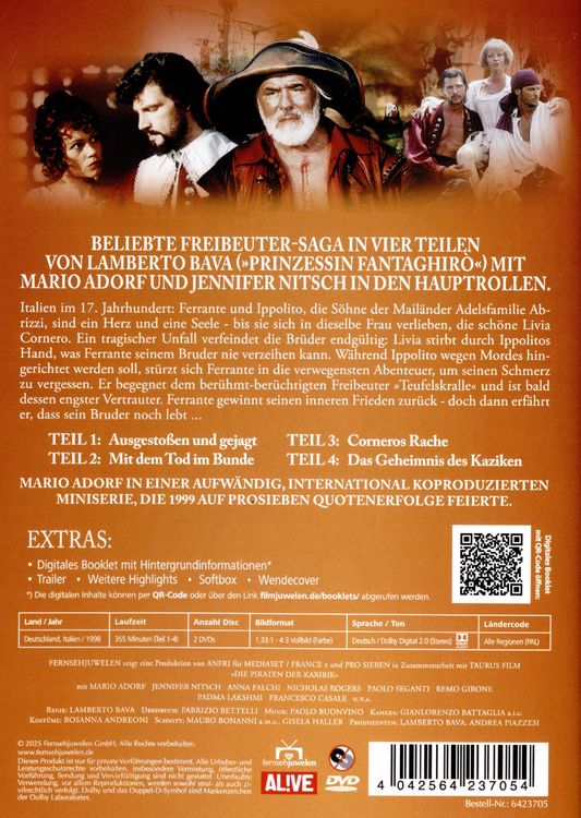 Produktbild: Die Piraten der Karibik - Die komplette Miniserie in 4 Teilen (Neuauflage [2 DVDs]