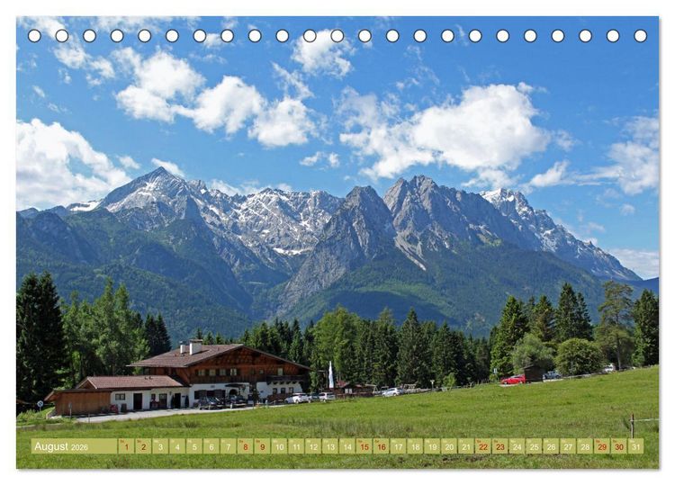 Produktbild: Zauber der Zugspitze (Tischkalender 2026 DIN A5 quer), CALVENDO Monatskalender