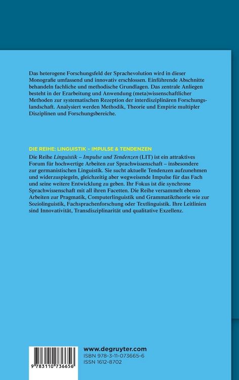 Produktbild: Forschungsfeld Sprachevolution