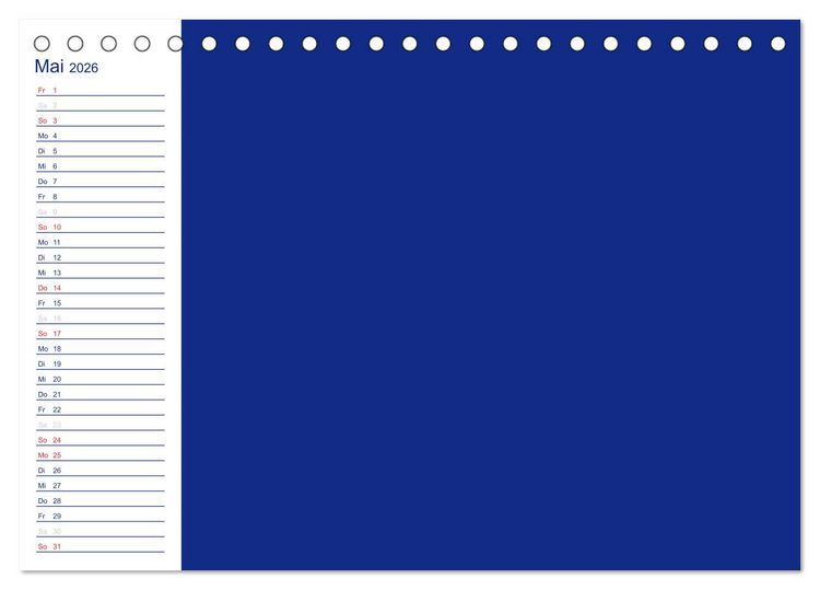 Produktbild: Farbiger Bastelkalender (Tischkalender 2026 DIN A5 quer), CALVENDO Monatskalender