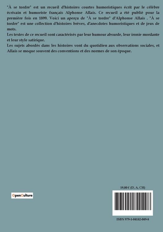 Produktbild: &Agrave; se tordre