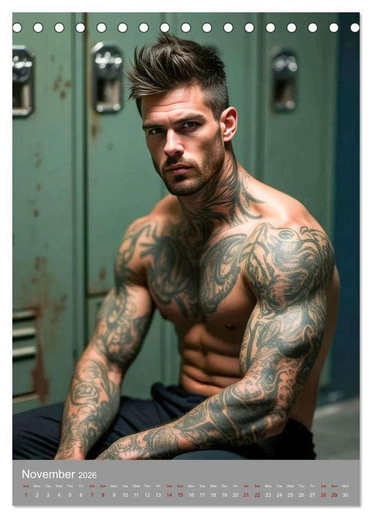 Produktbild: Masculine allure (Desk Calendar 2026 DIN A5 portrait), CALVENDO 12 Month DeskCalendar