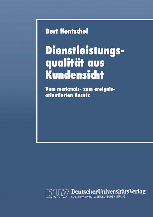 Produktbild: Dienstleistungsqualit&auml;t aus Kundensicht