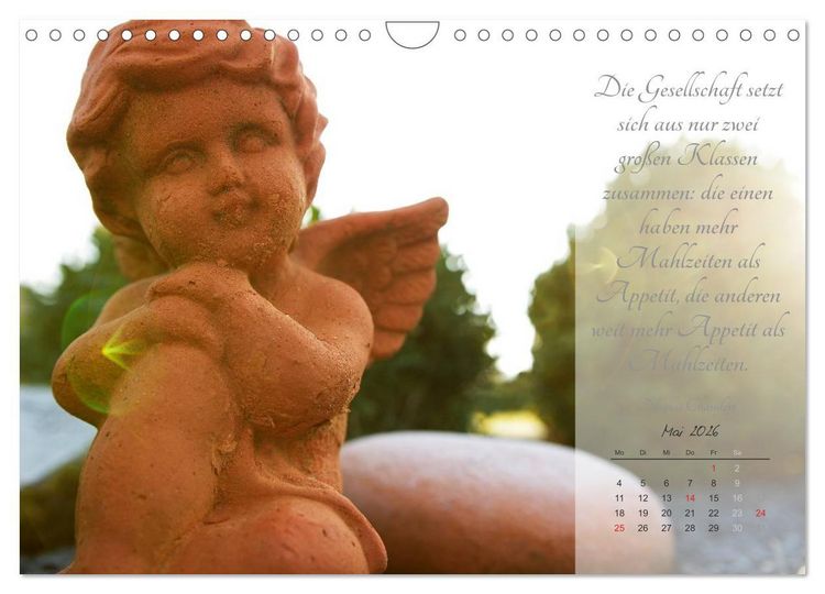 Produktbild: Engel - Tr&auml;ume und Zitate (Wandkalender 2026 DIN A4 quer), CALVENDO Monatskalender
