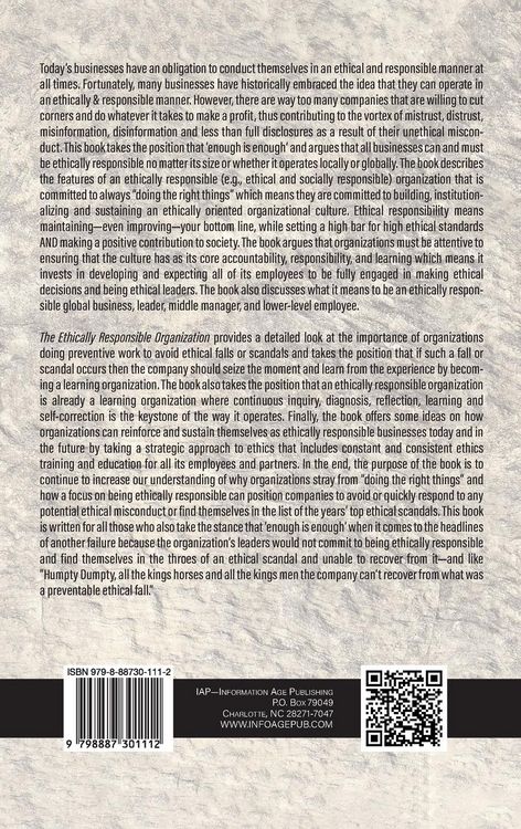 Produktbild: The Ethically Responsible Organization