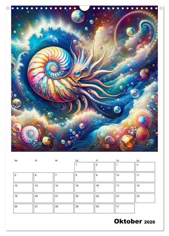Produktbild: Mystische Nautilus (Wandkalender 2026 DIN A3 hoch), CALVENDO Monatskalender