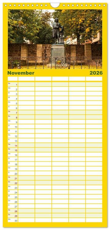 Produktbild: Familienplaner 2026 - Wartburgstadt Eisenach - Reise durch das sch&ouml;ne Th&uuml;ringen mit 5 Spalten (Wandkalender, 21 x 45 cm) CALVENDO
