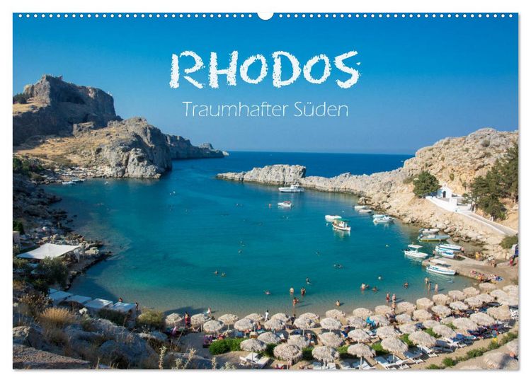 Produktbild: Rhodos - Traumhafter S&uuml;den (Wandkalender 2026 DIN A2 quer), CALVENDO Monatskalender