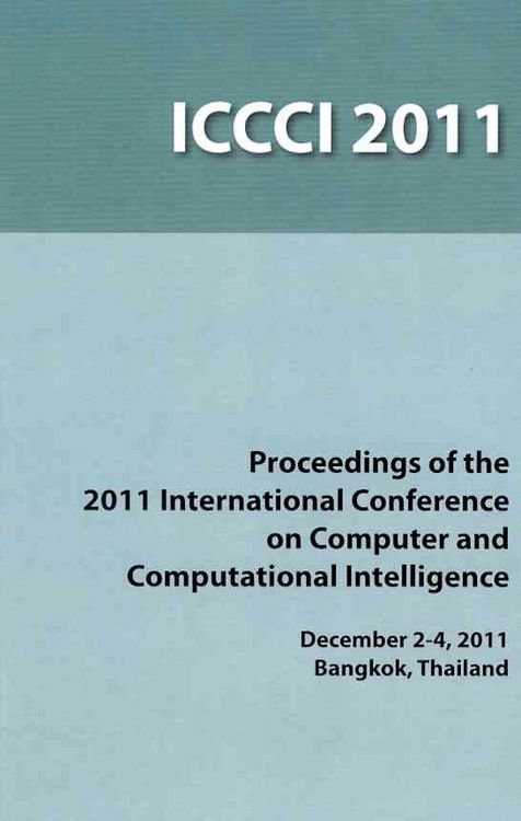 Produktbild: International Conference on Computer and Computational Intelligence
