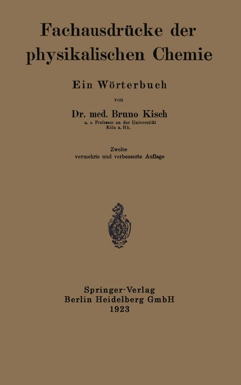 Produktbild: Fachausdr&uuml;cke der physikalischen Chemie