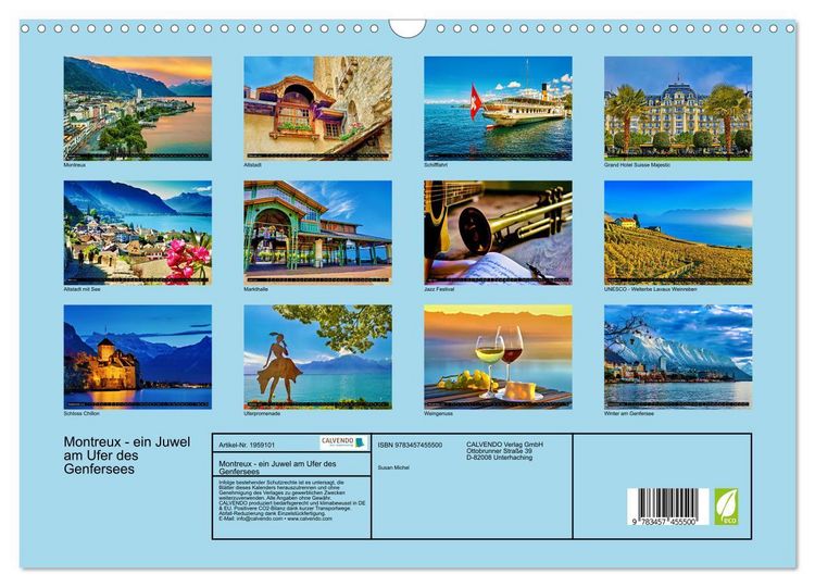 Produktbild: Montreux - ein Juwel am Ufer des Genfersees (Wandkalender 2026 DIN A3 quer), CALVENDO Monatskalender