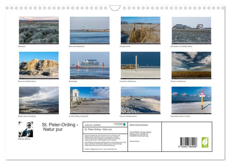 Produktbild: St. Peter-Ording - Natur pur (Wandkalender 2026 DIN A3 quer), CALVENDO Monatskalender