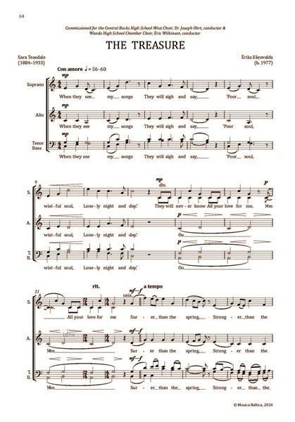 Produktbild: Esenvalds, E: Choral Anthology 6 for Mixed Choir (Satb)