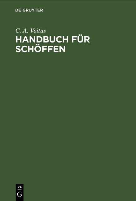Produktbild: Handbuch f&uuml;r Sch&ouml;ffen