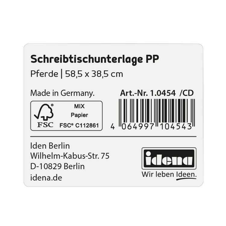 Produktbild: Idena Schreibunterlage Pferd 58,5x38,5cm
