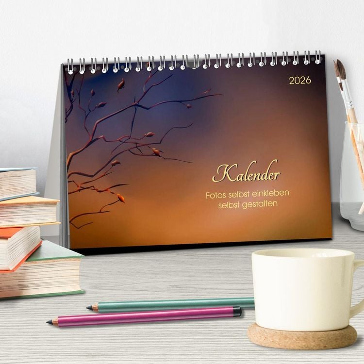 Produktbild: Kalender, Fotos selbst einkleben, selbst gestalten (Tischkalender 2026 DIN A5 quer), CALVENDO Monatskalender