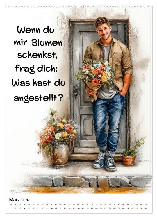 Produktbild: Liebling, mal ehrlich ..... (Wandkalender 2026 DIN A2 hoch), CALVENDO Monatskalender