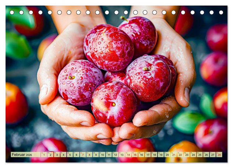 Produktbild: Erntegl&uuml;ck - Eine handvoll s&uuml;&szlig;er Fr&uuml;chte zum Anbei&szlig;en (Tischkalender 2026 DIN A5 quer), CALVENDO Monatskalender