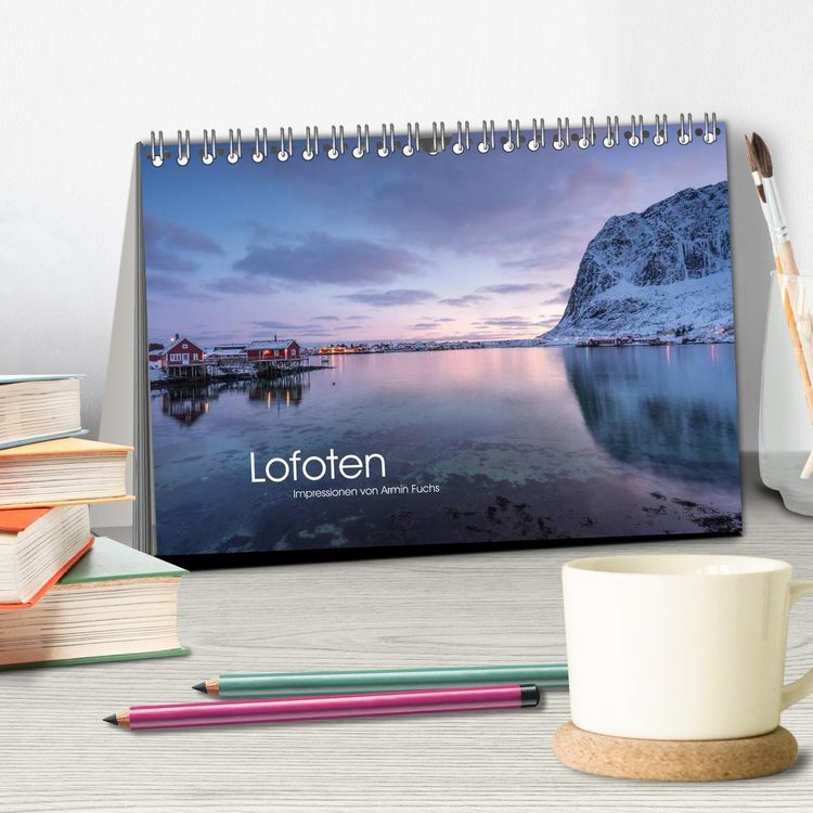 Produktbild: Lofoten Impressionen von Armin Fuchs (Tischkalender 2026 DIN A5 quer), CALVENDO Monatskalender