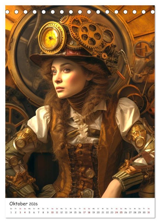 Produktbild: Voll unter Dampf: Steampunker (Tischkalender 2026 DIN A5 hoch), CALVENDO Monatskalender