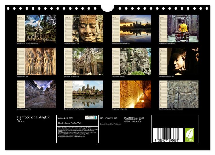 Produktbild: Kambodscha. Angkor Wat (Wandkalender 2026 DIN A4 quer), CALVENDO Monatskalender