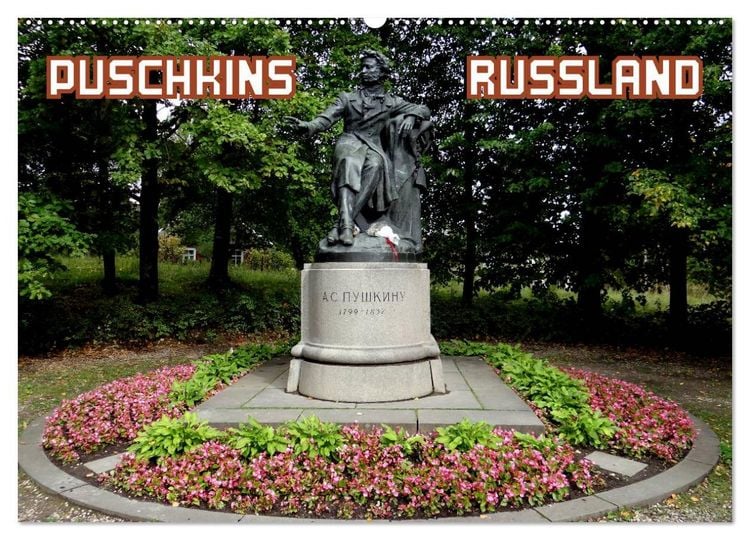 Produktbild: PUSCHKINS RUSSLAND (Wandkalender 2026 DIN A2 quer), CALVENDO Monatskalender