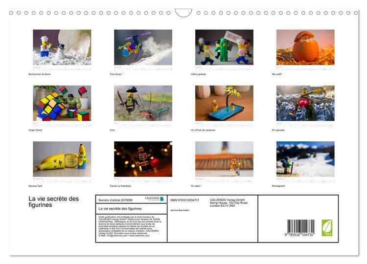 Produktbild: La vie secr&egrave;te des figurines (Calendrier mural 2026 DIN A3 vertical), CALVENDO calendrier mensuel