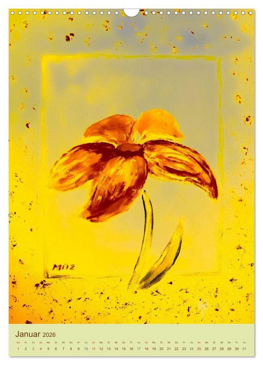 Produktbild: Blumenaquarelle (Wandkalender 2026 DIN A3 hoch), CALVENDO Monatskalender