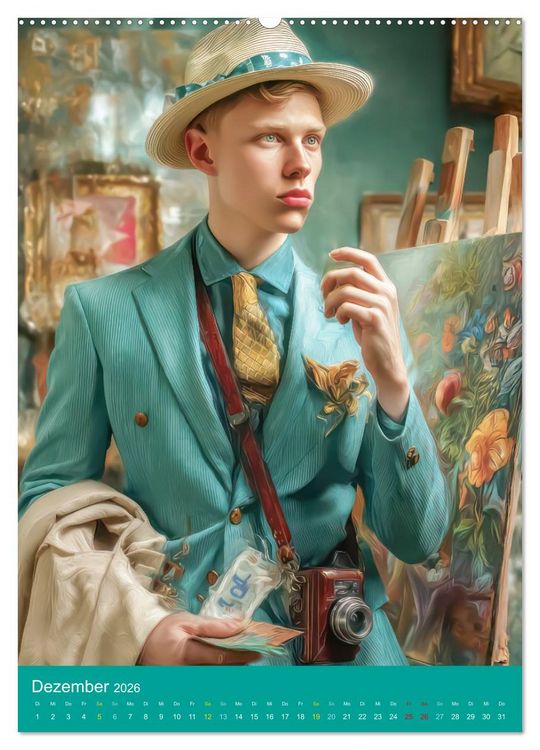 Produktbild: Superreiche - Dandyhafte Eleganz im Retro-Look (Wandkalender 2026 DIN A2 hoch), CALVENDO Monatskalender