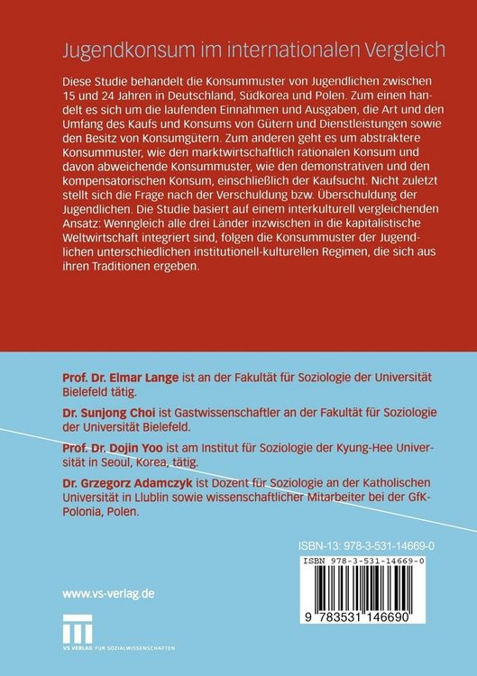 Produktbild: Jugendkonsum im internationalen Vergleich