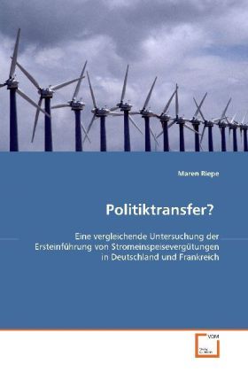 Produktbild: Riepe, M: Politiktransfer?