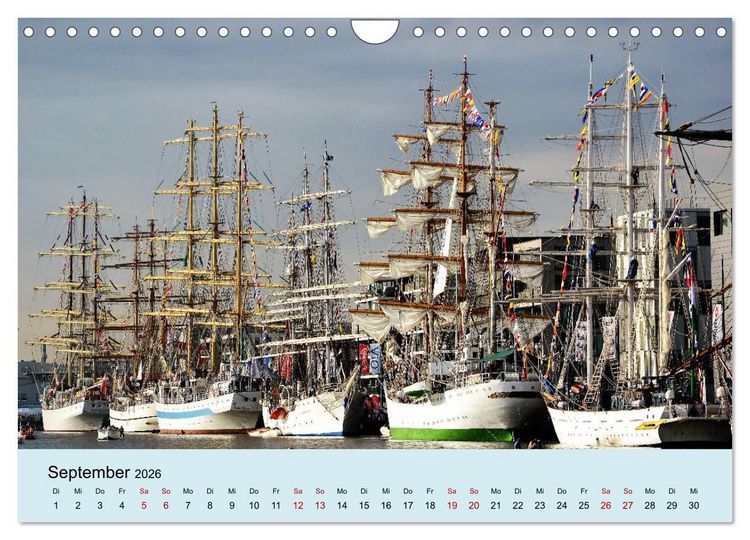Produktbild: Parade der Windjammer - 2026 (Wandkalender 2026 DIN A4 quer), CALVENDO Monatskalender