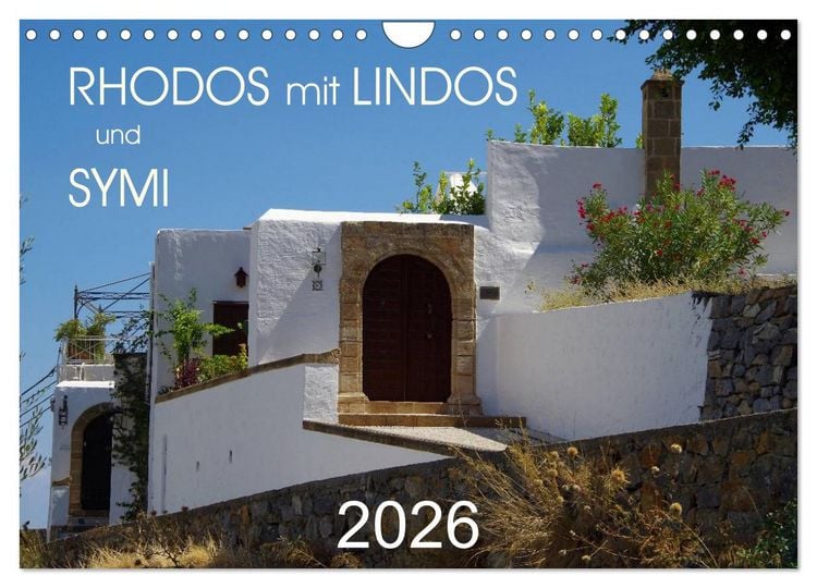 Produktbild: Rhodos mit Lindos und Symi (Wandkalender 2026 DIN A4 quer), CALVENDO Monatskalender