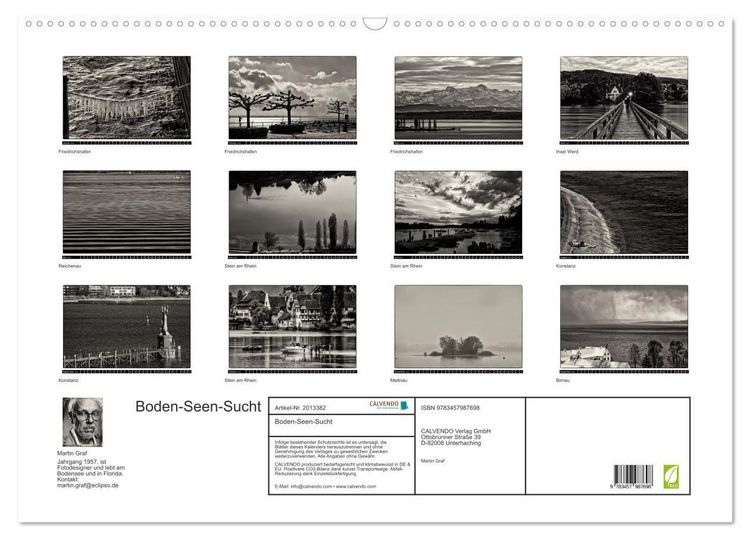 Produktbild: Boden-Seen-Sucht (Wandkalender 2026 DIN A2 quer), CALVENDO Monatskalender