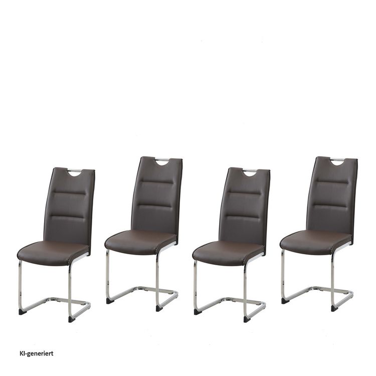 Produktbild: HTI-Living Schwingstuhl 4er Set PU braun DannyC Schwingstuhl 4er Set PU braun DannyC