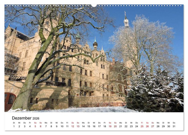 Produktbild: Schwerin - Landeshauptstadt von Mecklenburg-Vorpommern (Wandkalender 2026 DIN A2 quer), CALVENDO Monatskalender