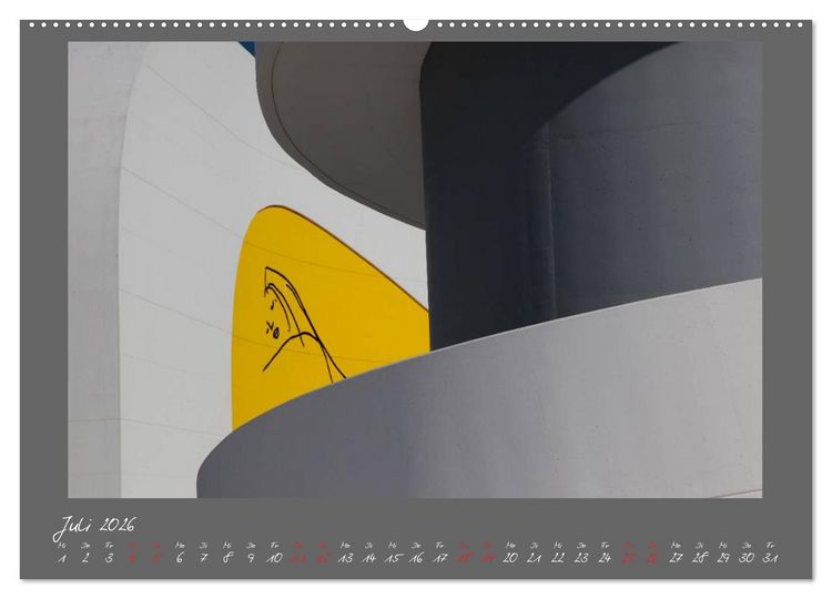 Produktbild: Moderne Architektur - Oscar Niemeyer Kulturzentrum (hochwertiger Premium Wandkalender 2026 DIN A2 quer), Kunstdruck in Hochglanz